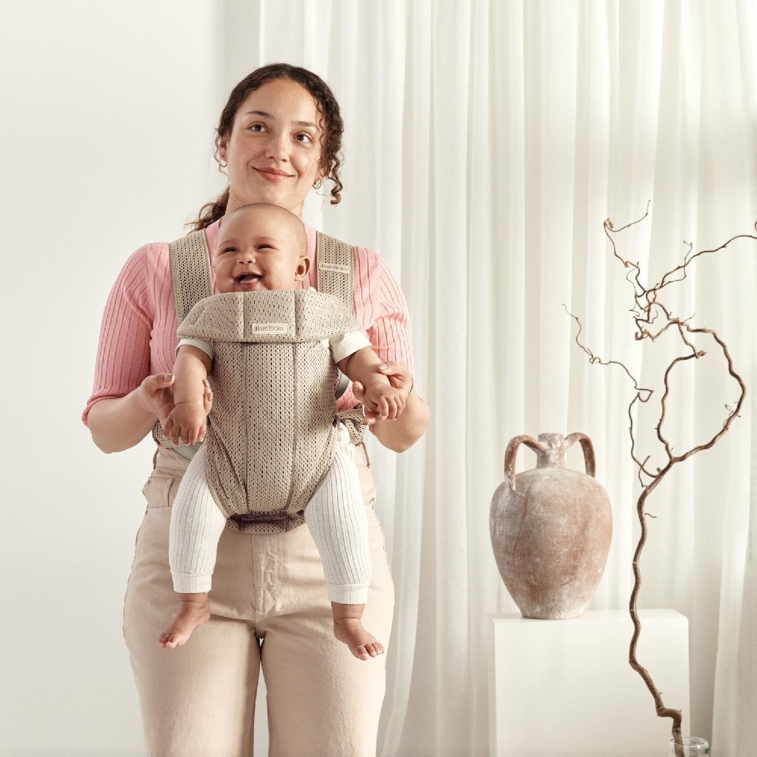 BabyBjörn Kanguru Mini 3D Mesh Grey Beige