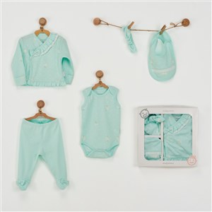 Andywawa Newborn 5'li Bebek Hastane Çıkış Seti AC22800R Mint