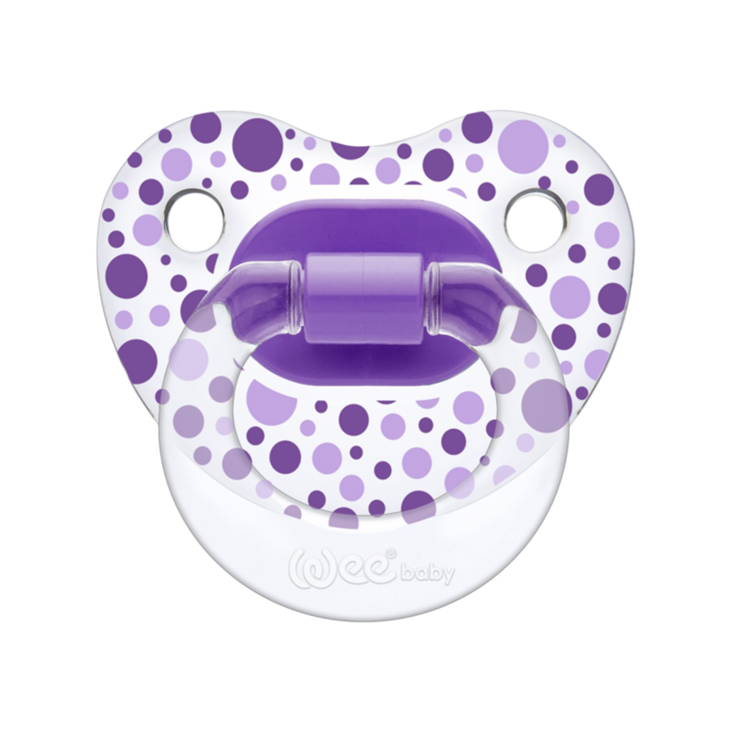 Wee Baby Şeffaf Desenli Damaklı Emzik No:1 0-6 Ay 836 Mor