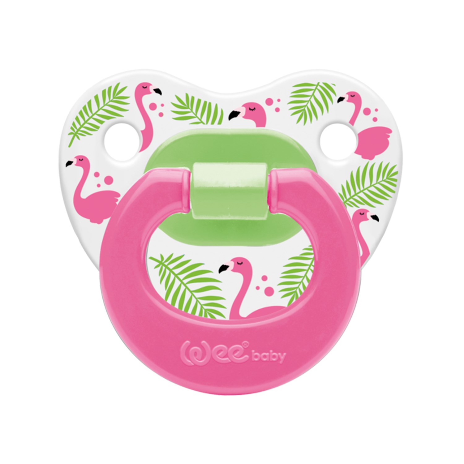 Wee Baby Desenli Damaklı Emzik No:1 0-6 Ay 833 Pembe