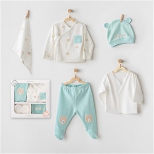 Andywawa My Sleeping Baby 5'li Bebek Hastane Çıkış Seti AC23500 Ekru