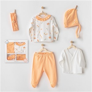 Andywawa Playmate 5'li Bebek Hastane Çıkış Seti AC23520 Somon