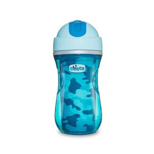 Chicco Isı Yalıtımlı Pipetli Spor Bardak 266 Ml 14 Ay+ Mavi