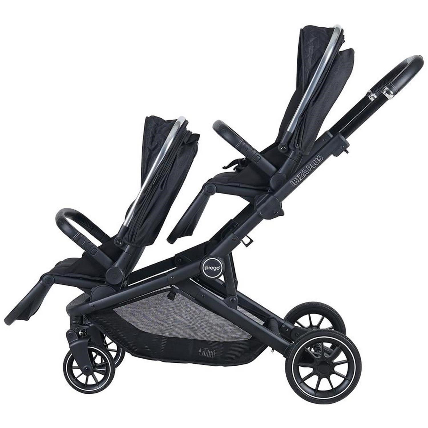 Prego İbiza Plus İkiz Bebek Arabası 2223 Siyah