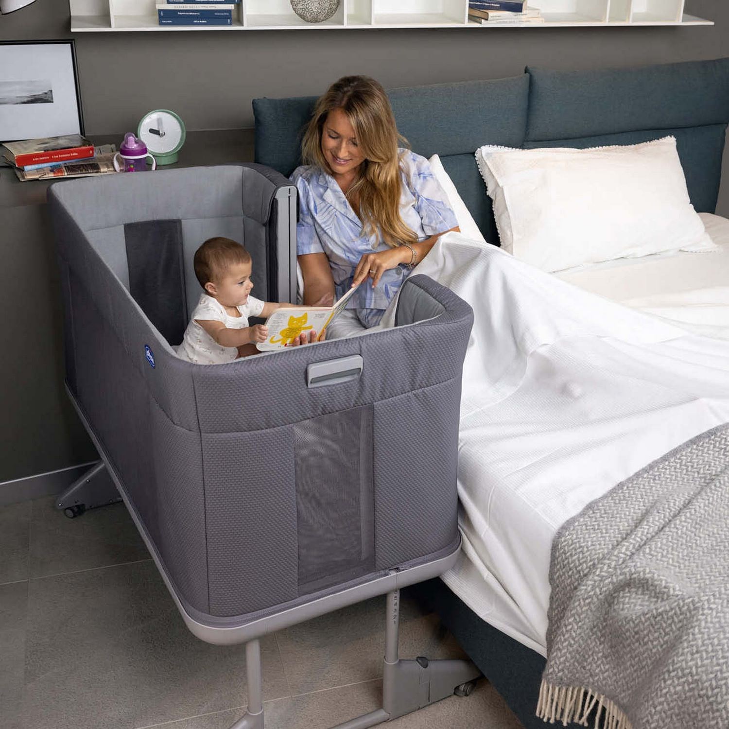 Chicco Next2Me Forever Anne Yanı Beşik Moon Grey