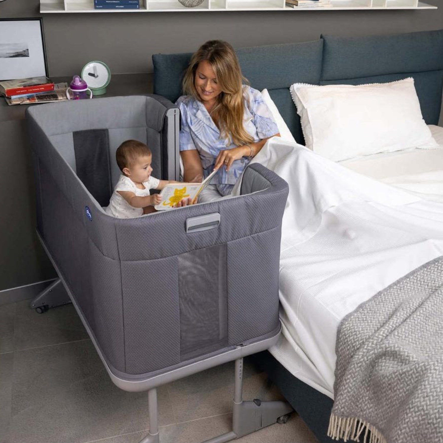 Chicco Next2Me Forever Anne Yanı Beşik Slate Grey