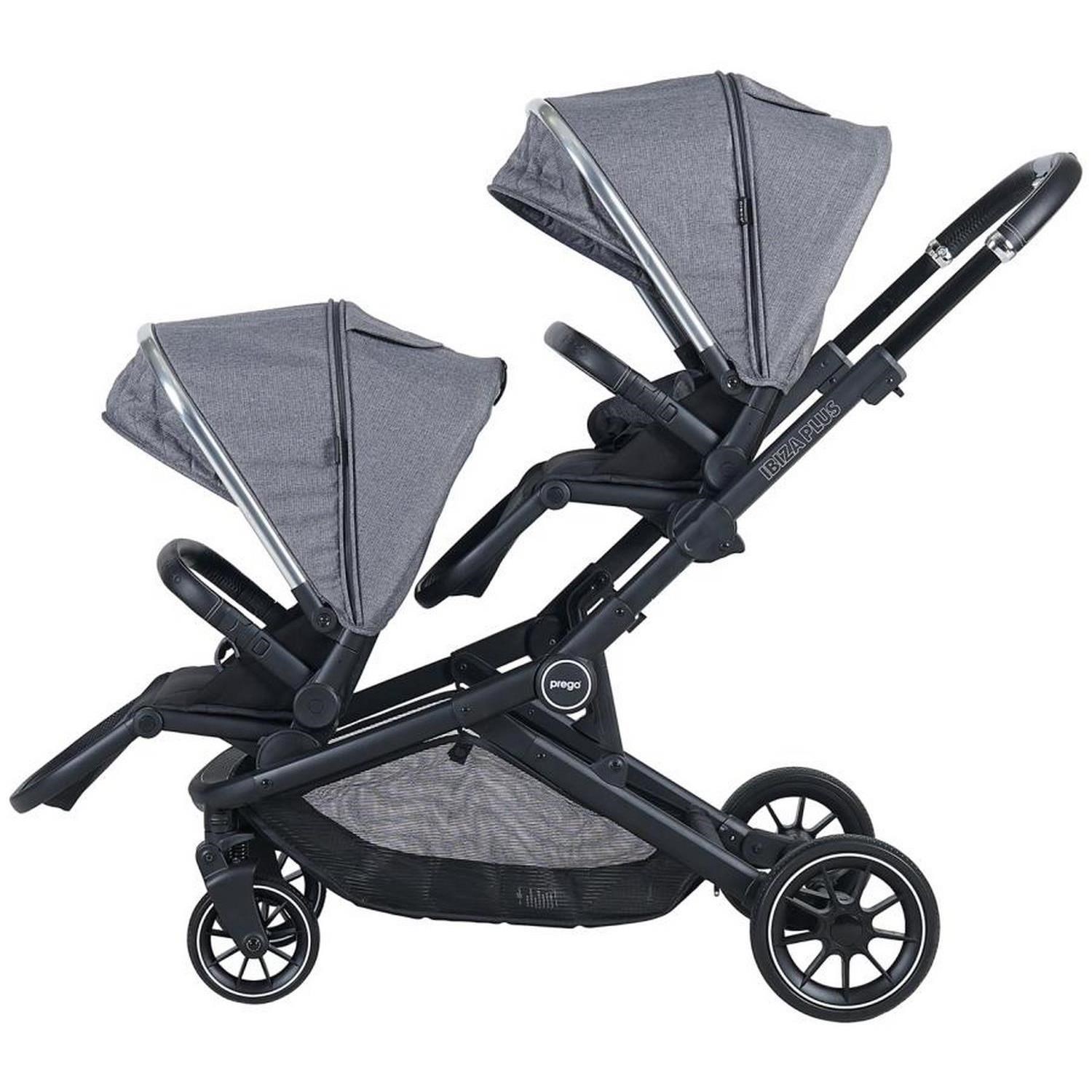 Prego İbiza Plus Travel Sistem İkiz Bebek Arabası 2223 Gri
