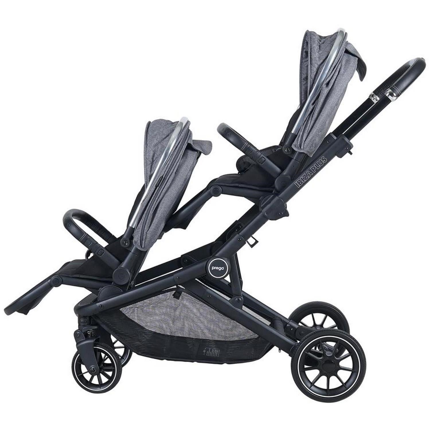 Prego İbiza Plus Travel Sistem İkiz Bebek Arabası 2223 Gri