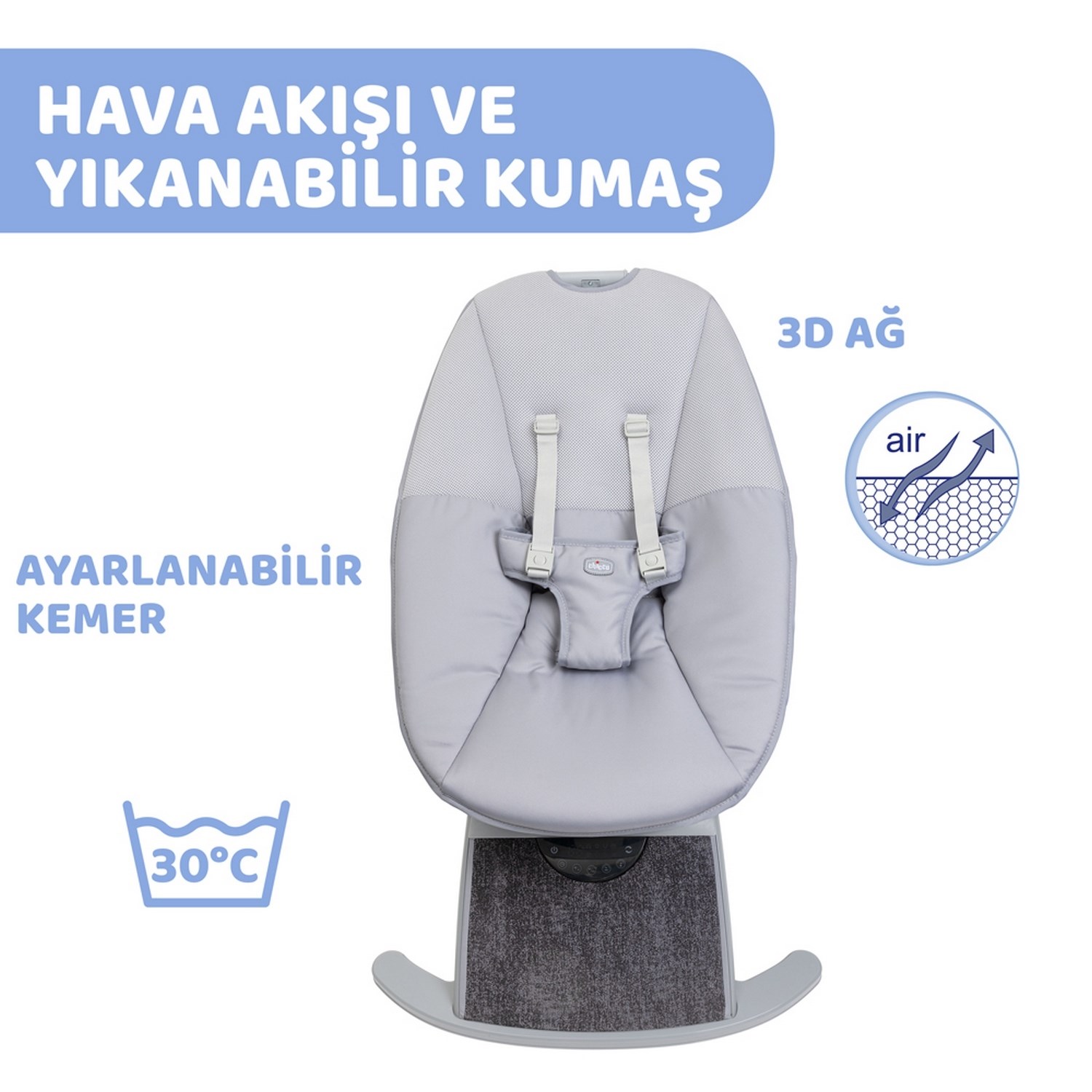 Chicco Comfy Wave Elektronik Ev Tipi Ana Kucağı Silverspring