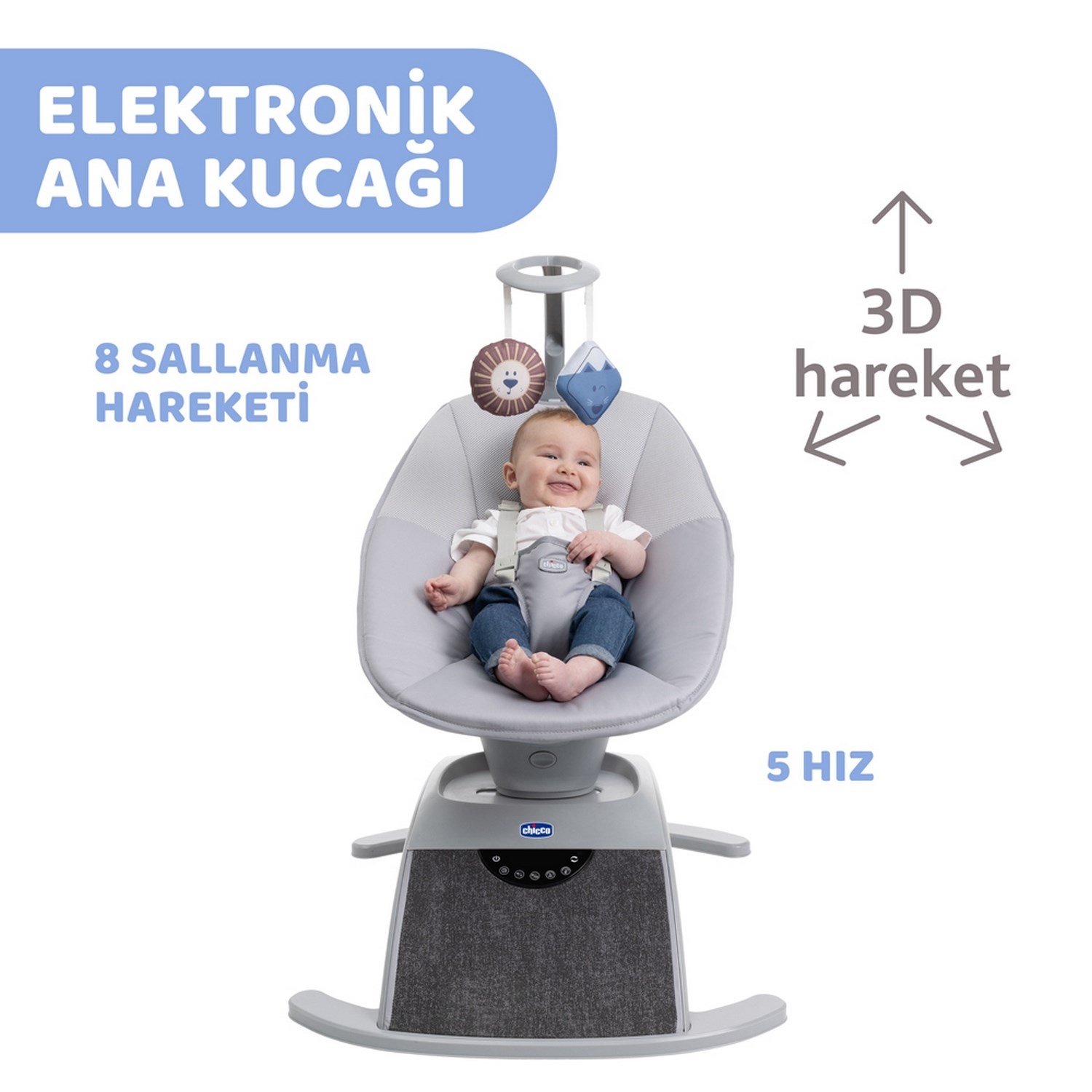 Chicco Comfy Wave Elektronik Ev Tipi Ana Kucağı Silverspring