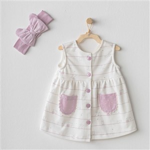 Andywawa Funny Bunny Bebek Elbise Takımı AC23598 Ekru