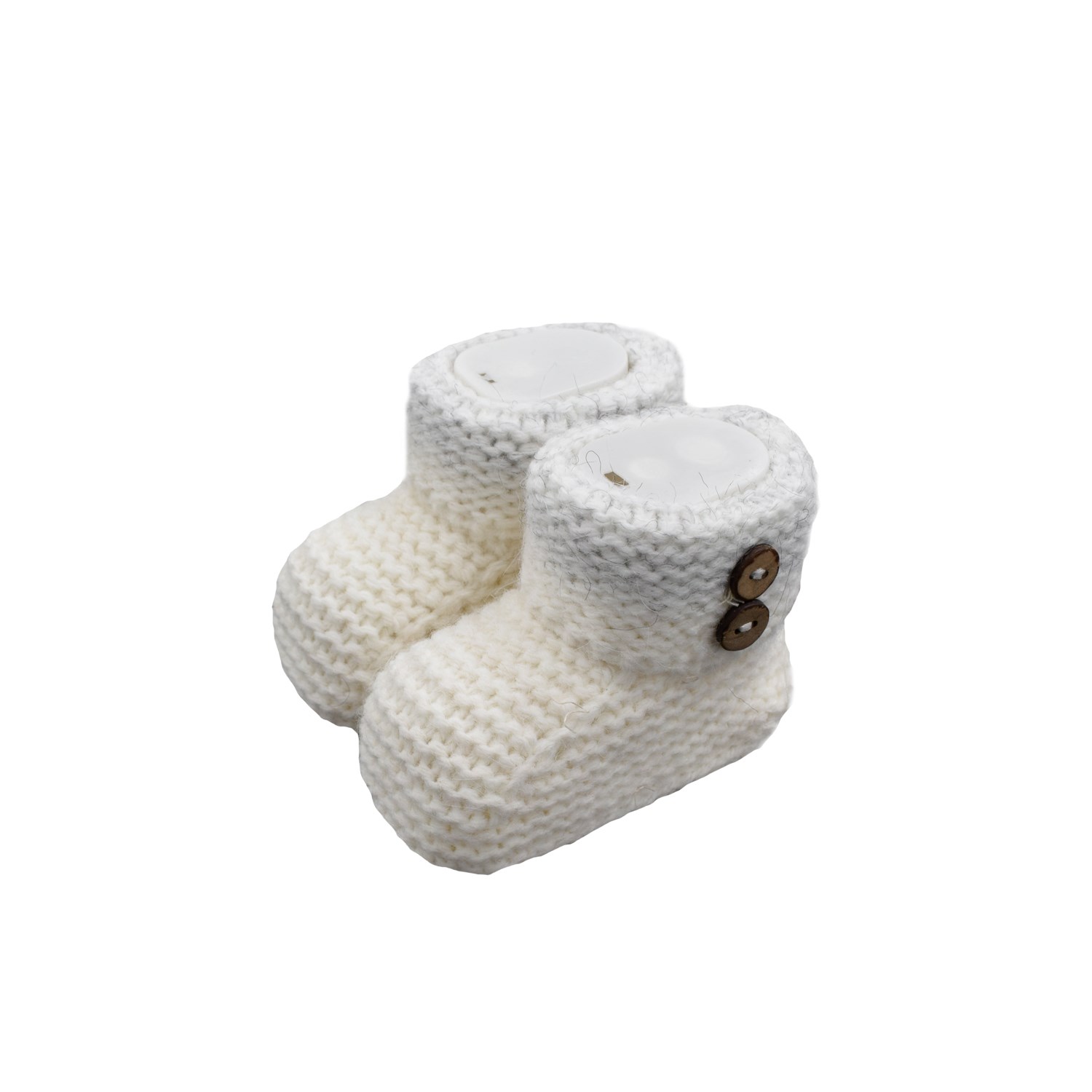 Andywawa Knit Booties Bebek Triko Patik AC23206 Ekru