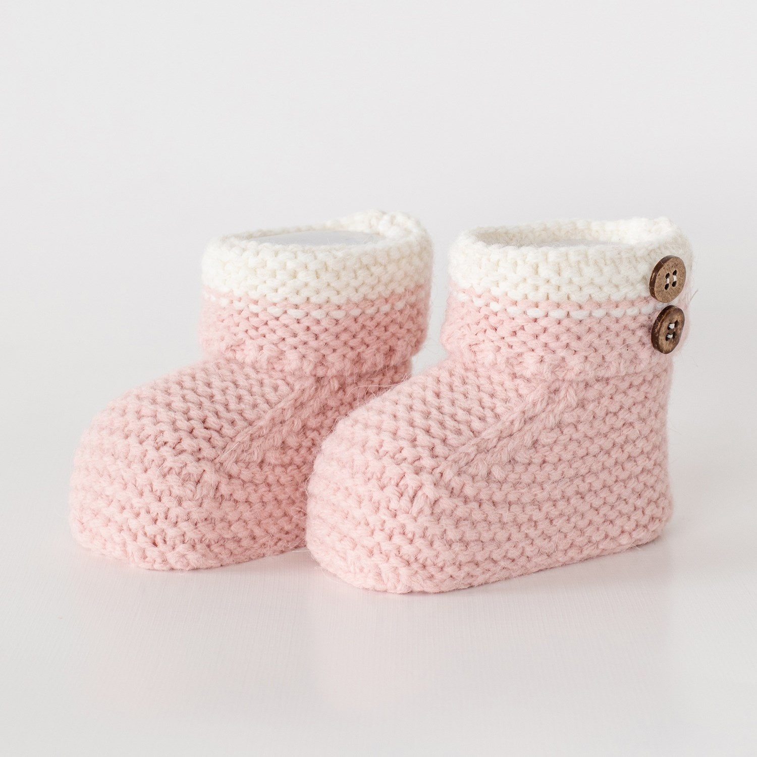 Andywawa Knit Booties Bebek Triko Patik AC23206 Pembe