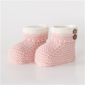 Andywawa Knit Booties Bebek Triko Patik AC23206 Pembe