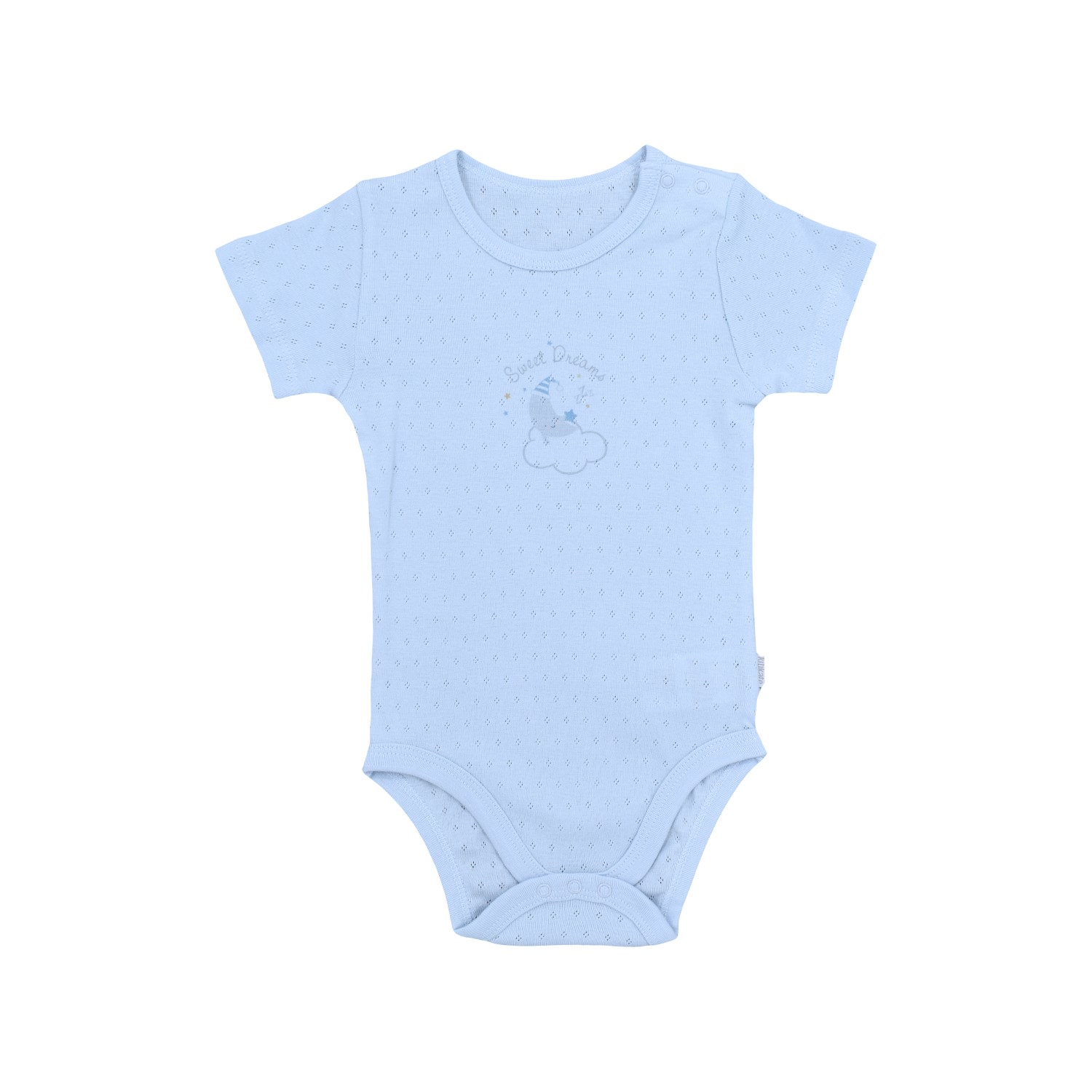 Kitikate Dreams Organik Jakarlı Bebek Body S47295 Mavi