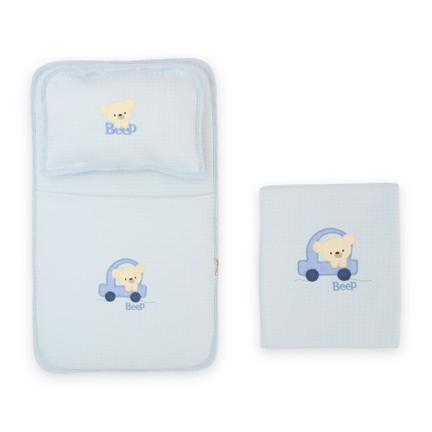 Bebitof Arabalı Ayıcık Bebek Alt Açma 50043 Mavi