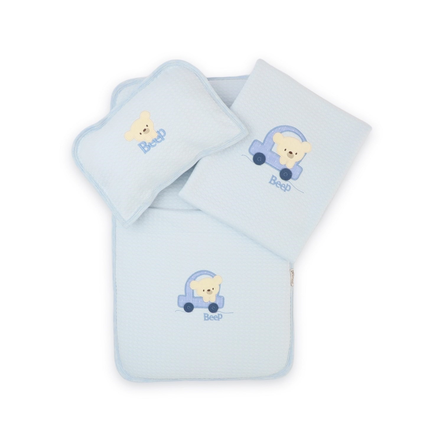 Bebitof Arabalı Ayıcık Bebek Alt Açma 50043 Mavi