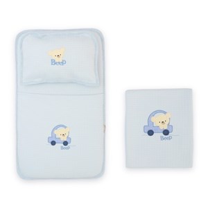 Bebitof Arabalı Ayıcık Bebek Alt Açma 50043 Mavi