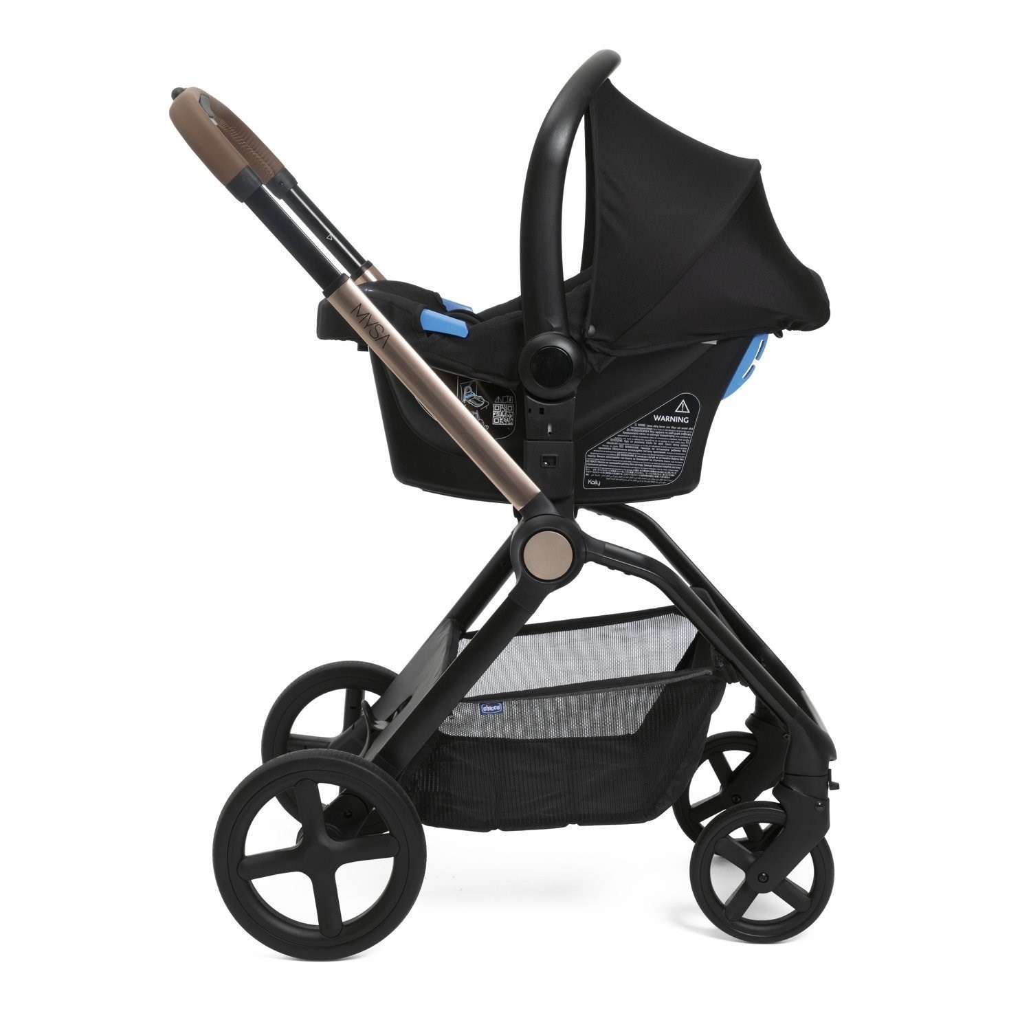 Chicco Duo Mysa Bebek Arabası  Black Satin