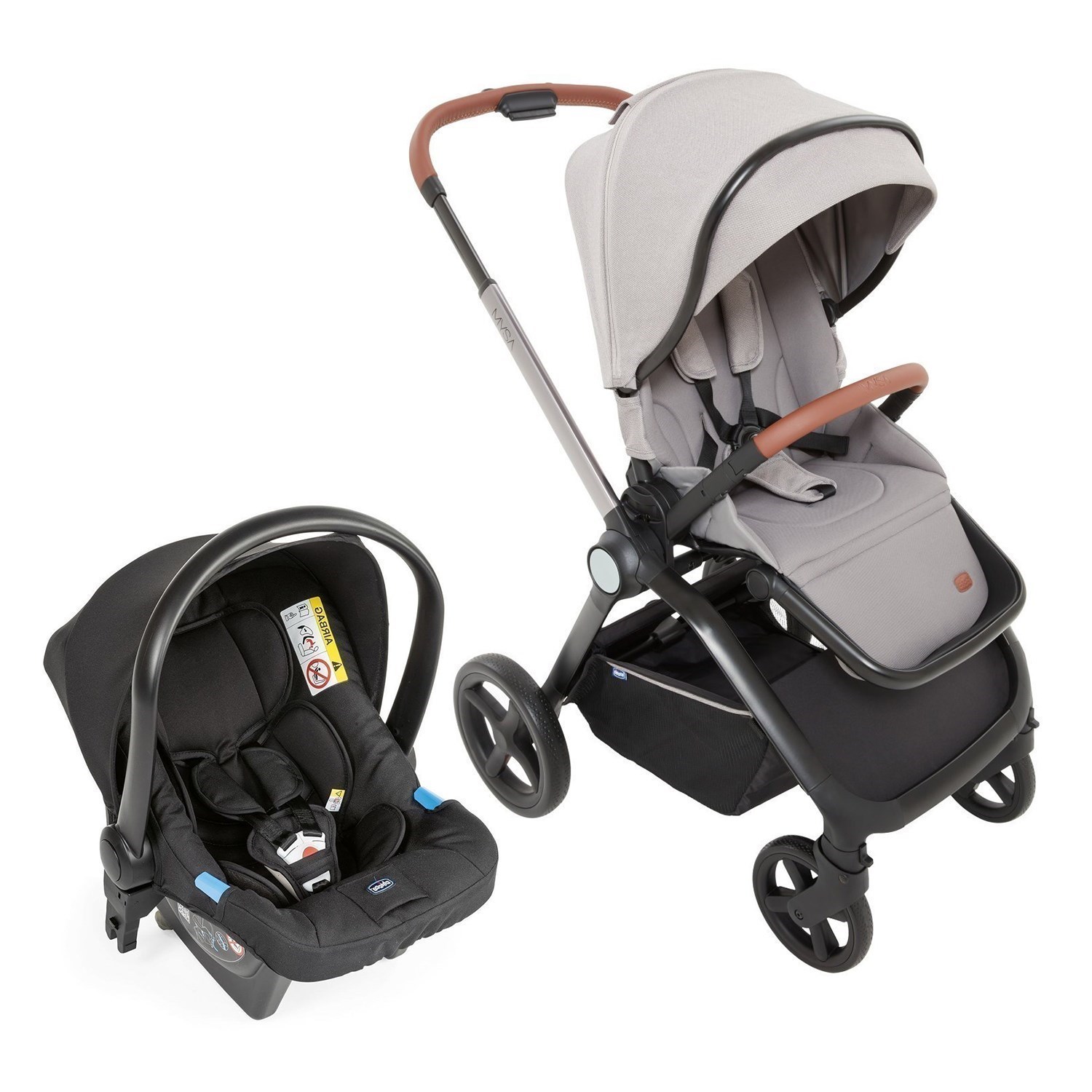 Chicco Duo Mysa Bebek Arabası  Silver Grey