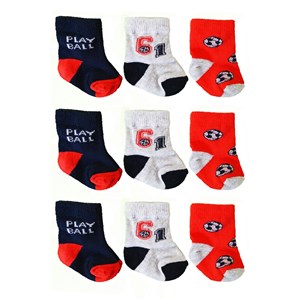 Bebengo Soket Bebek Çorabı 9536 3 x 3 Lü Çok Renkli
