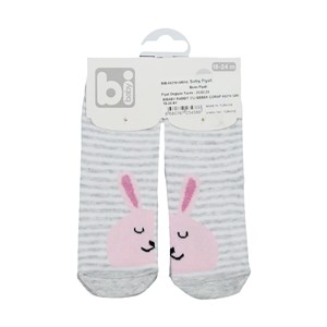 Bibaby Rabbit 2'li Bebek Çorap 68216 Gri