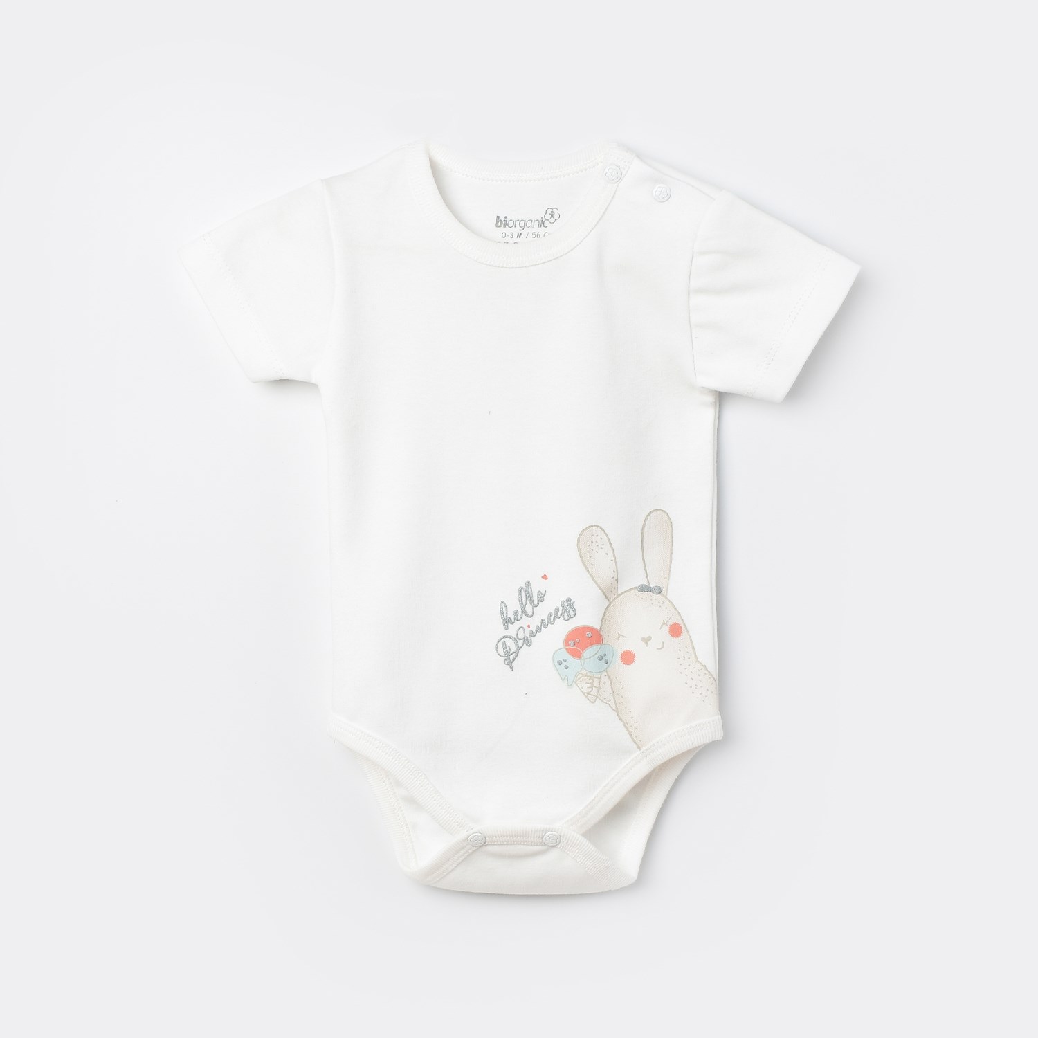 Biorganic Pretty Ears Bunny Bebek Body 56926 Ekru