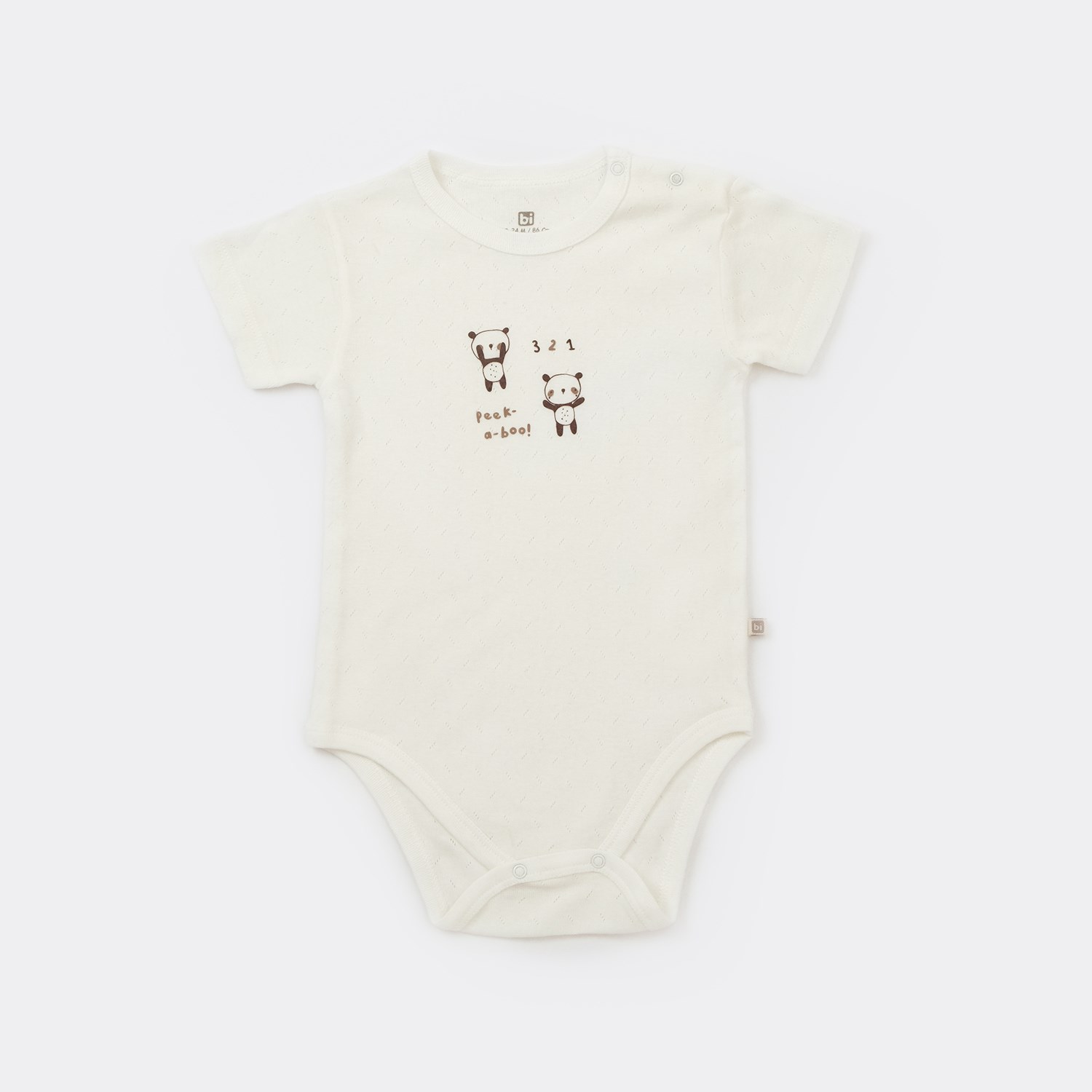 Bibaby Happy Pandas Bebek Body 56928 Ekru