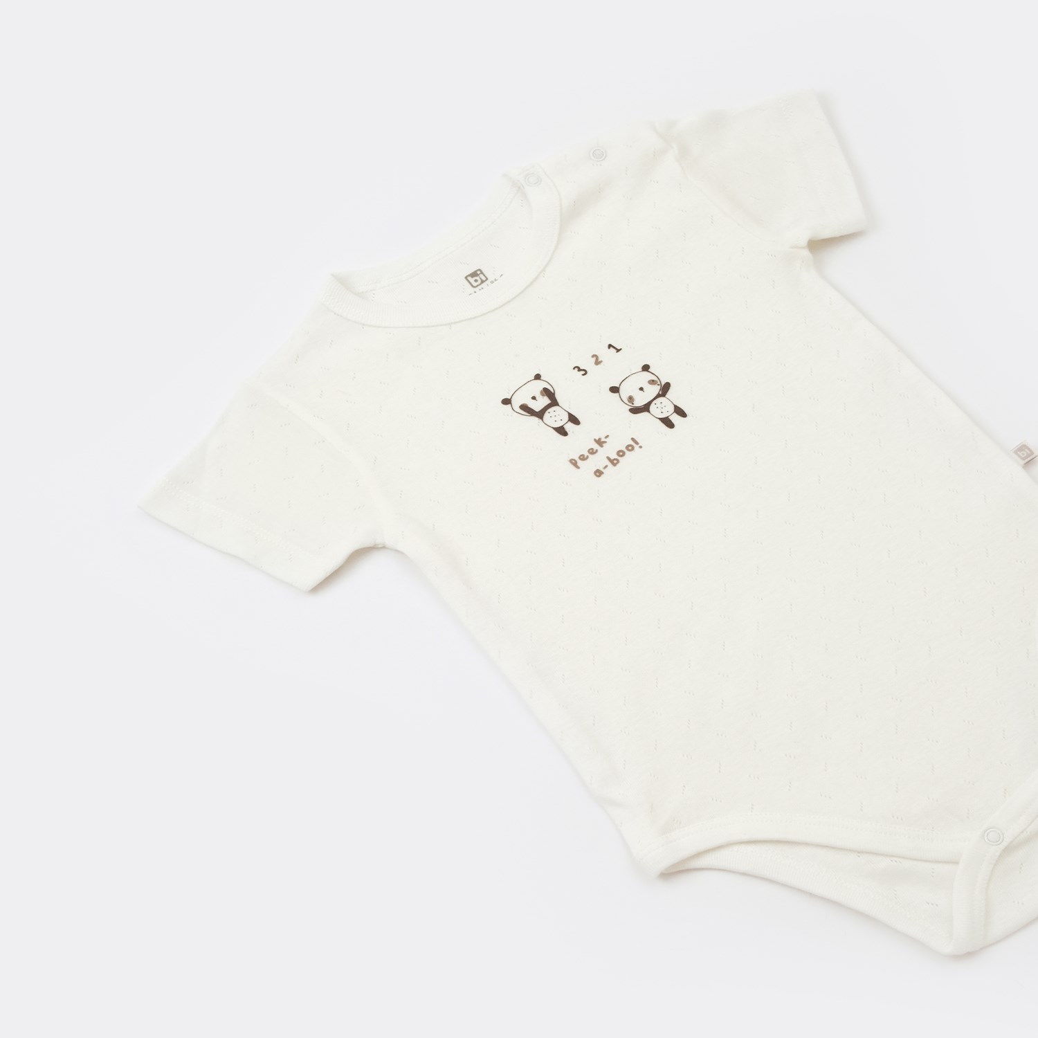 Bibaby Happy Pandas Bebek Body 56928 Ekru