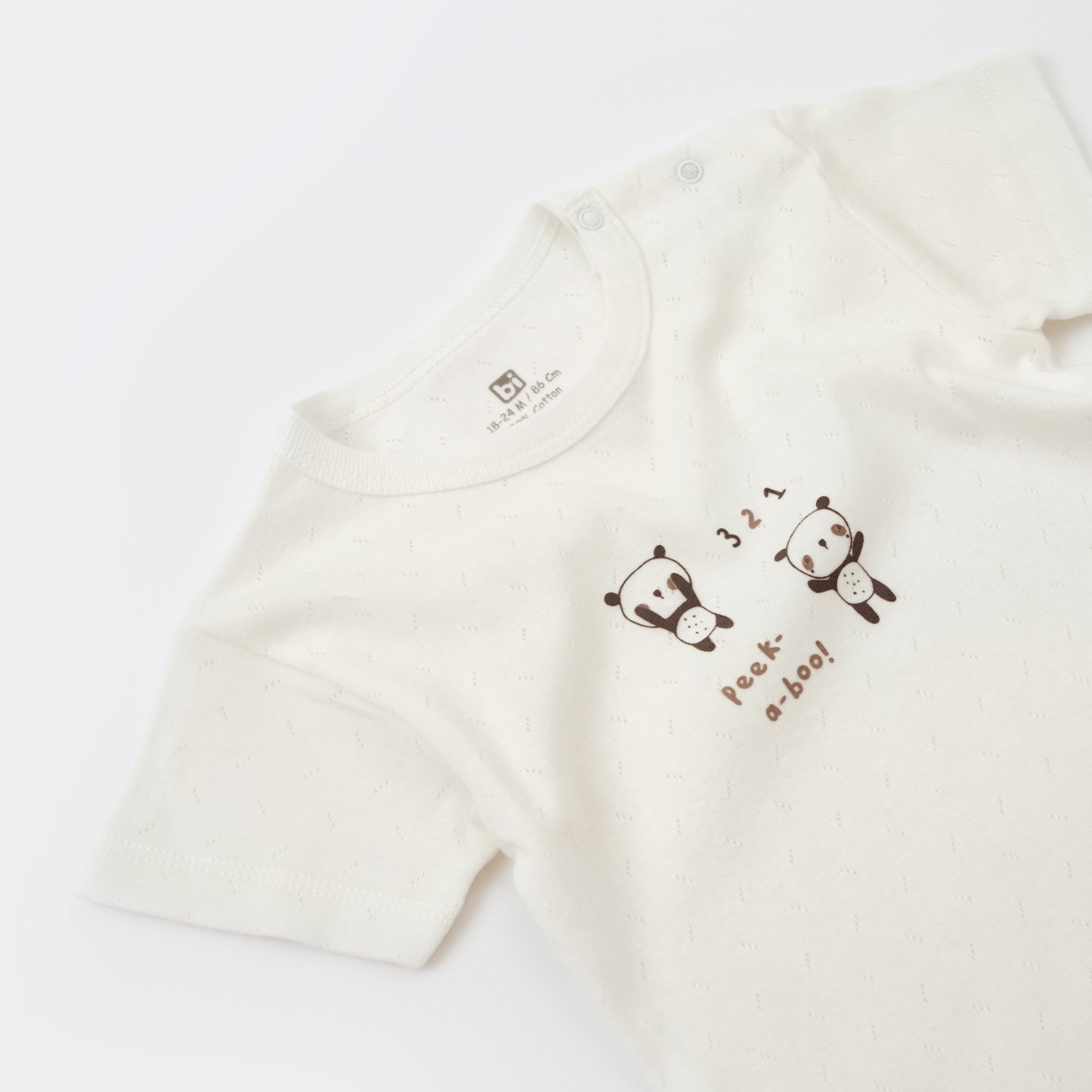 Bibaby Happy Pandas Bebek Body 56928 Ekru