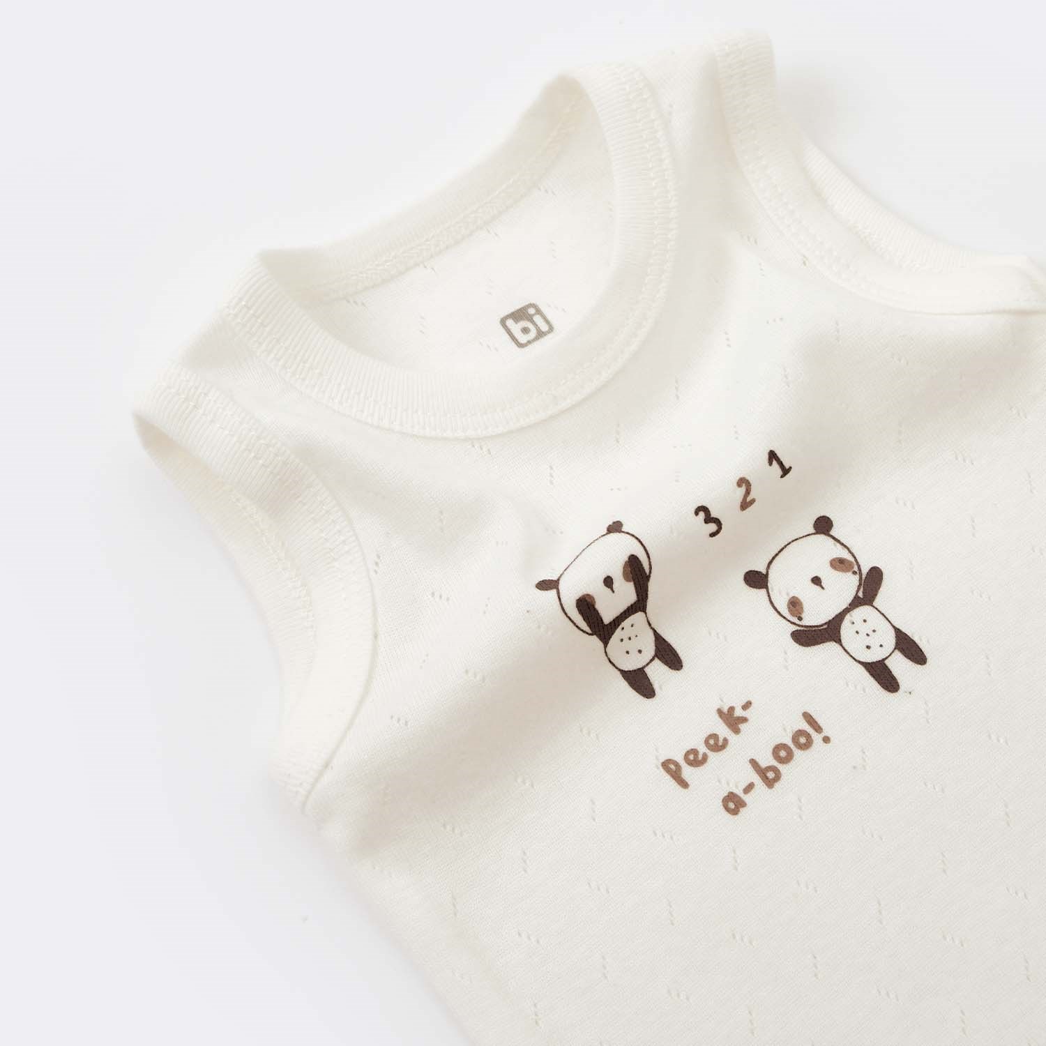 Bibaby Happy Pandas Atlet Bebek Body 56941 Ekru