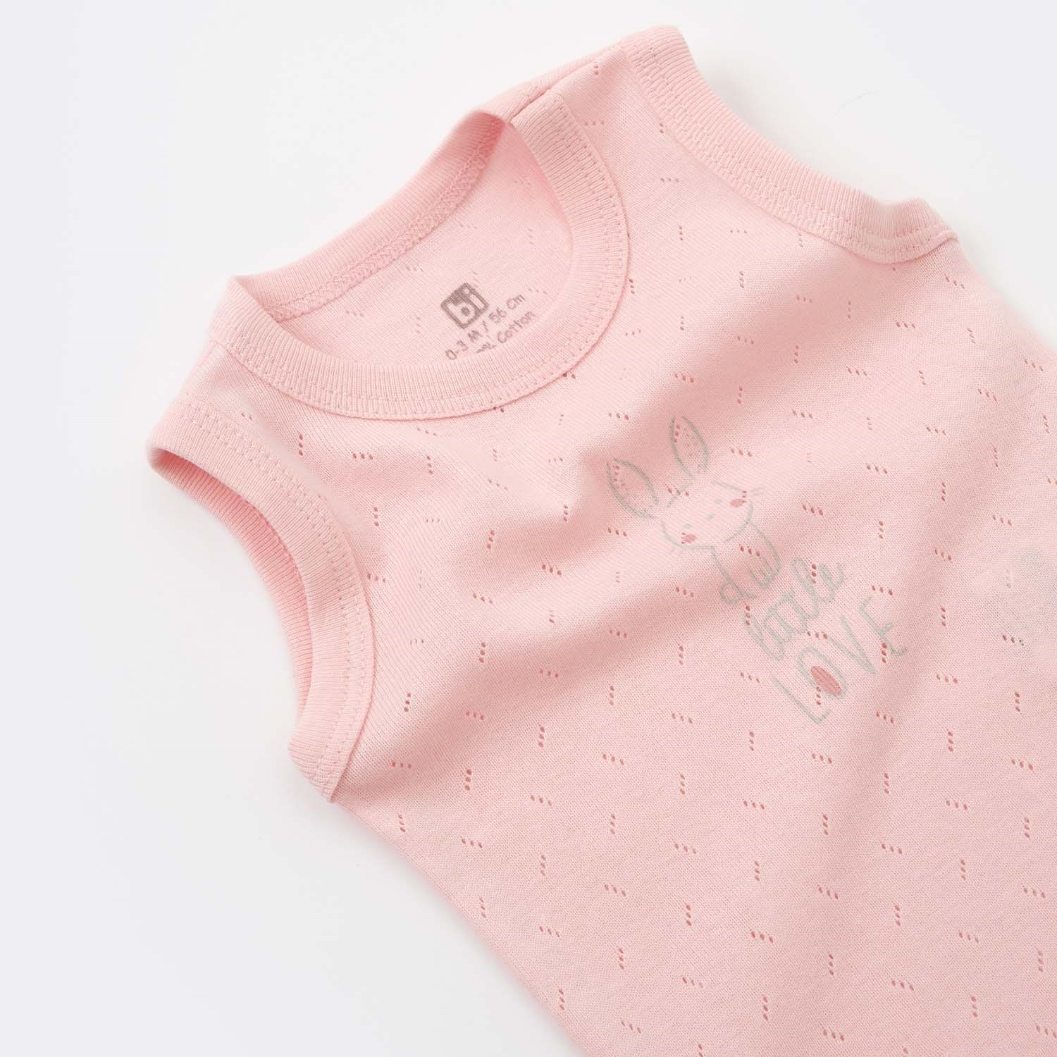Bibaby Little Rabbit Love Atlet Bebek Body 56943 Pembe