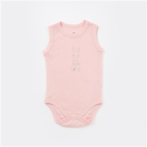 Bibaby Little Rabbit Love Atlet Bebek Body 56943 Pembe