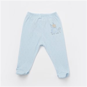 Bibaby Turtle Blues Patikli Bebek Pantolonu 57825 Mavi