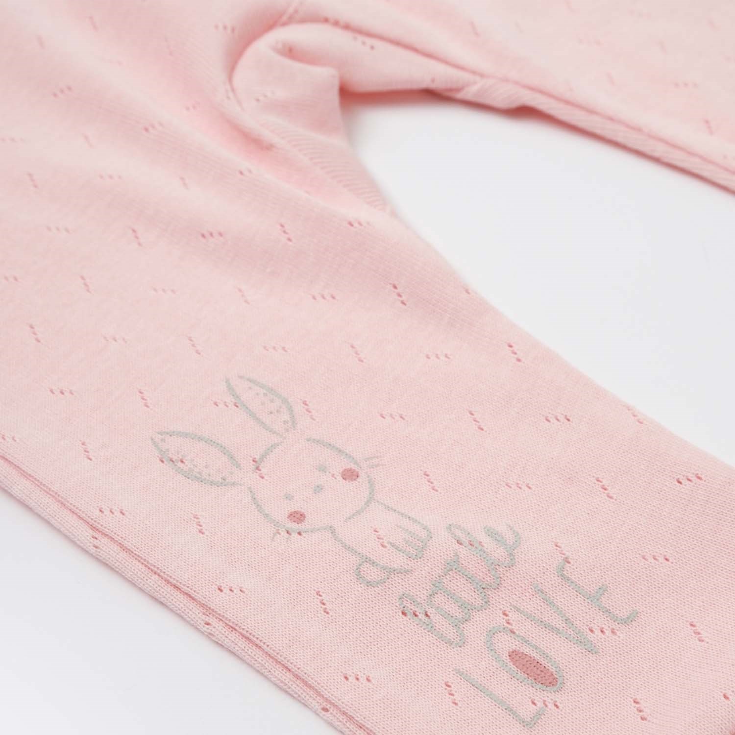 Bibaby Little Rabbit Love Patiksiz Bebek Pantolonu 57826 Pembe