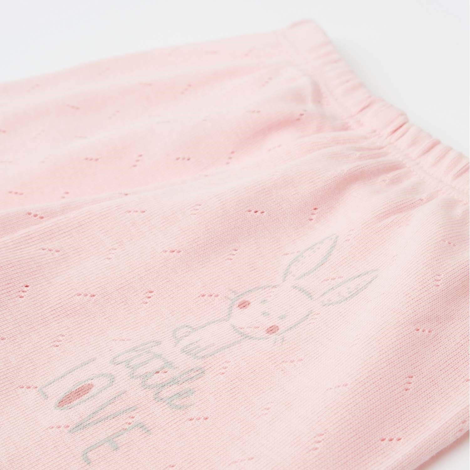 Bibaby Little Rabbit Love Patikli Bebek Pantolonu 57827 Pembe