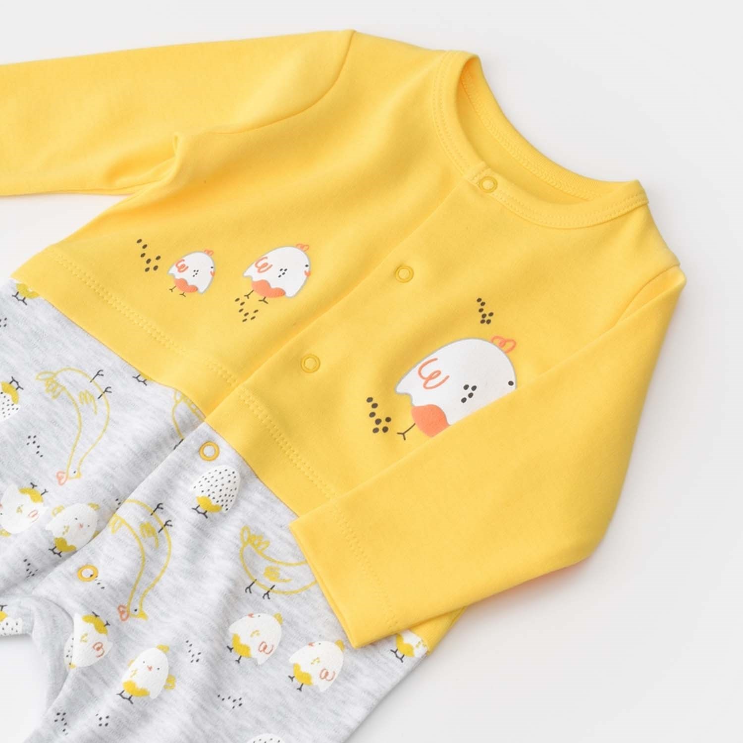 Bibaby Chick And Chick Çoraptolon Bebek Tulumu 60653 Sarı-Karmelanj