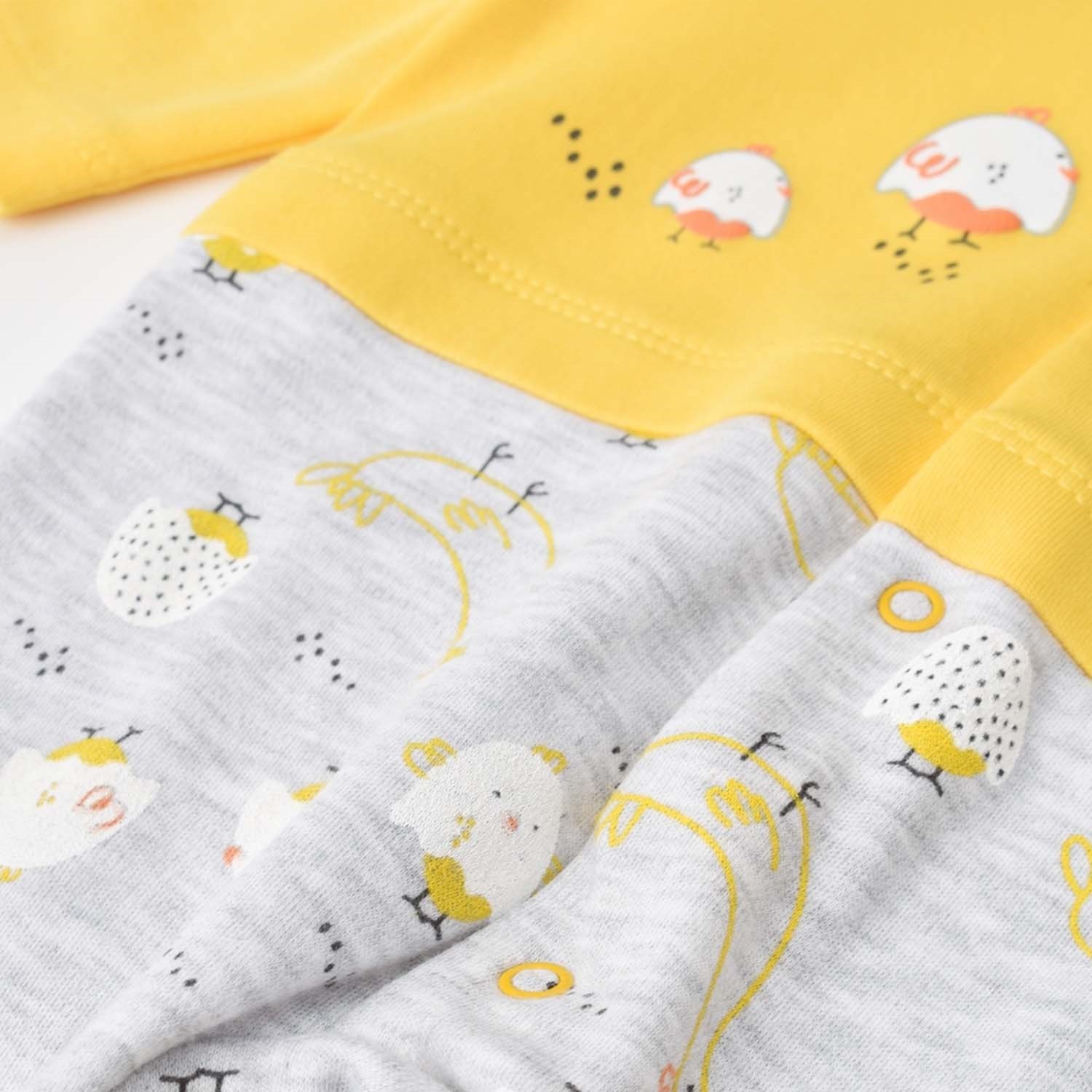 Bibaby Chick And Chick Çoraptolon Bebek Tulumu 60653 Sarı-Karmelanj