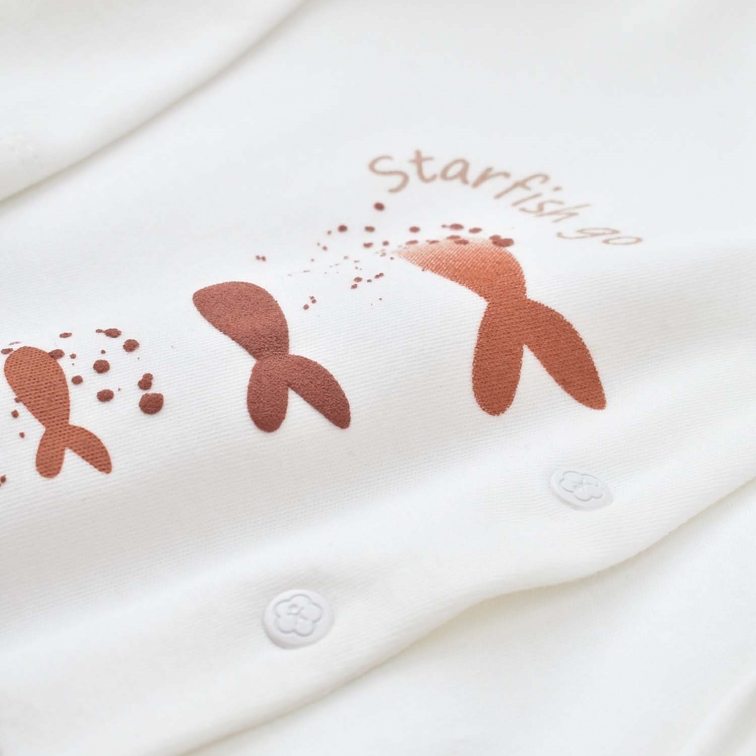 Biorganic Magic Starfish Newborn Bebek Tulumu 60663 Karamel
