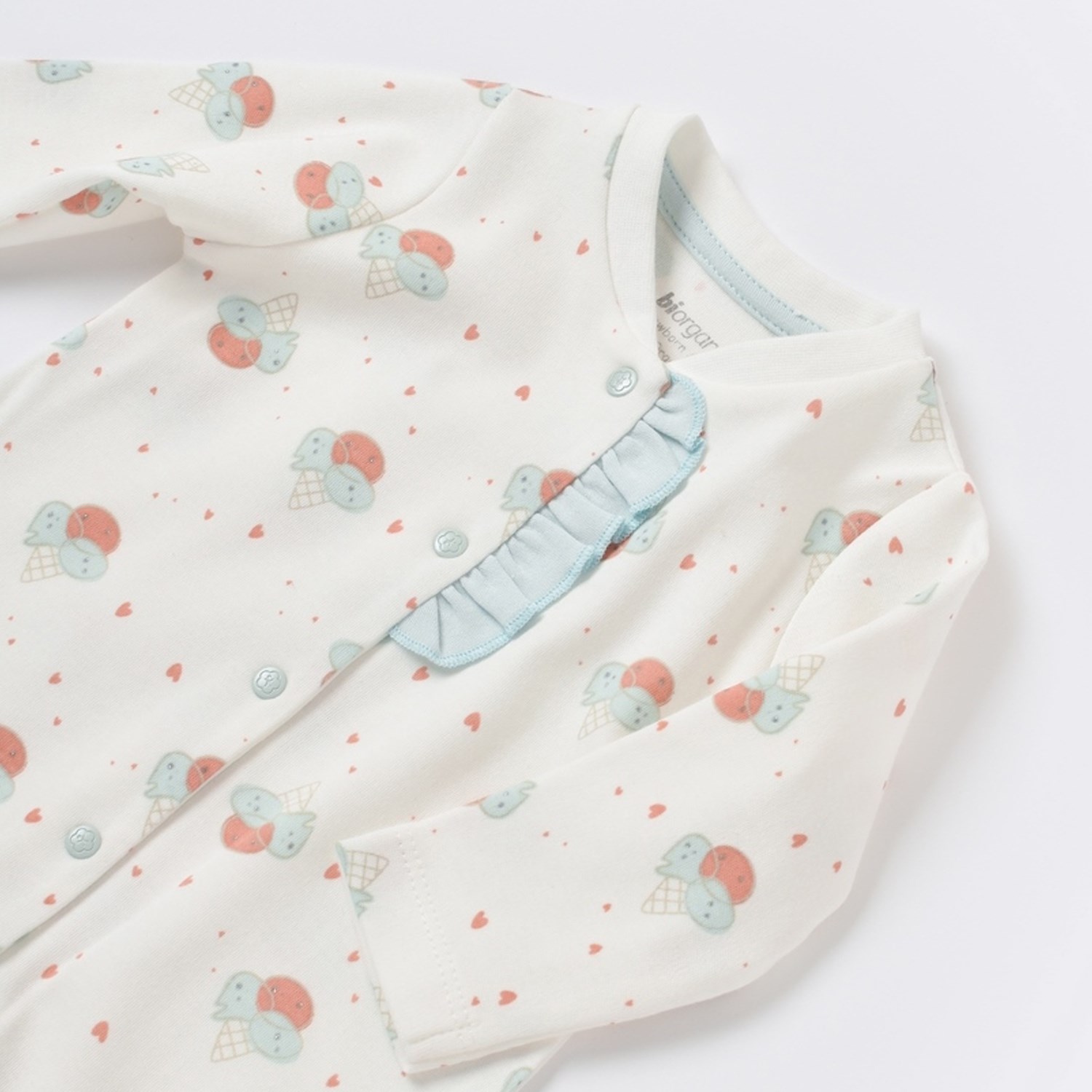 Biorganic Pretty Ears Bunny Newborn Bebek Tulumu 60682 Ekru