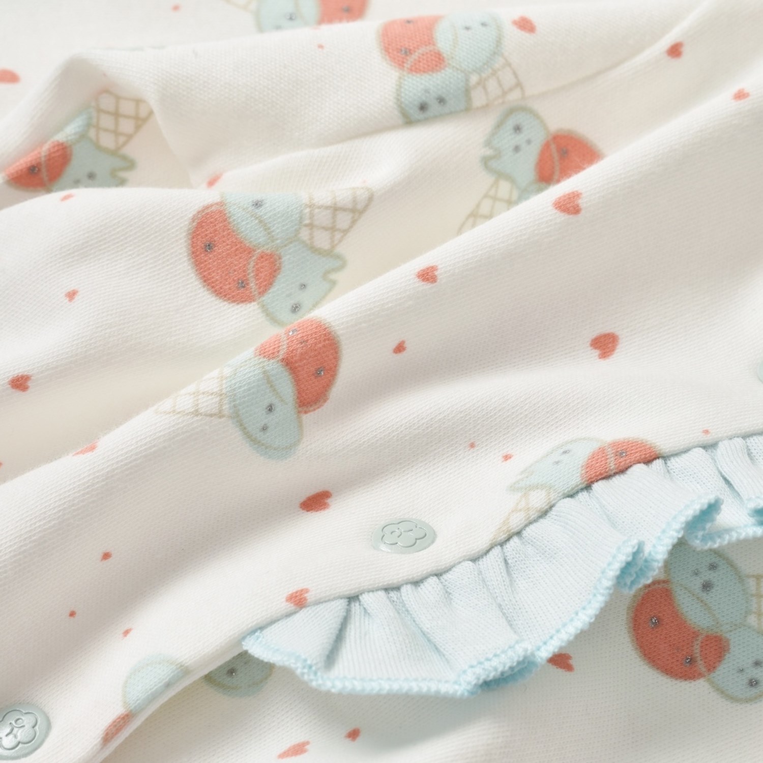 Biorganic Pretty Ears Bunny Newborn Bebek Tulumu 60682 Ekru