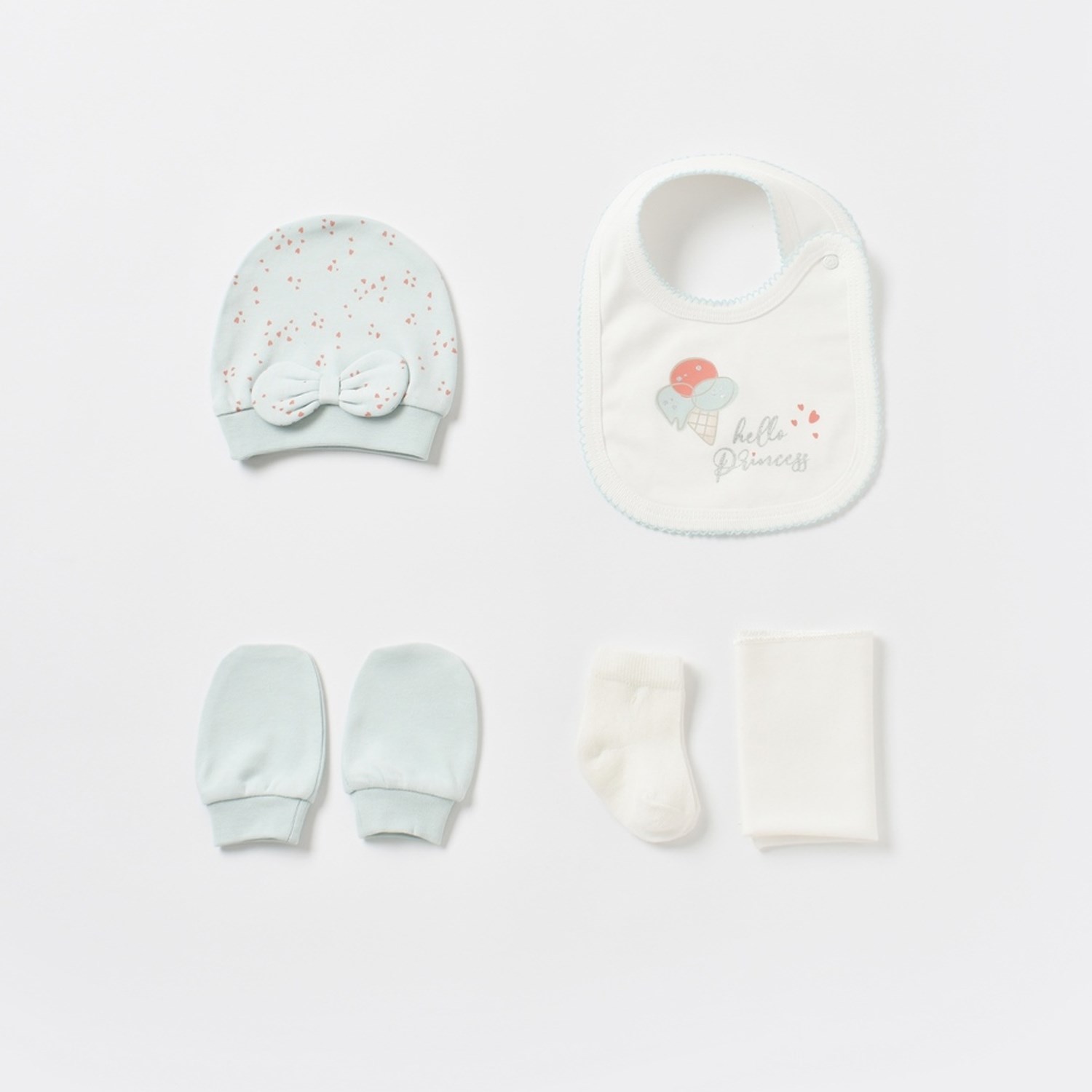 Biorganic Pretty Ears Bunny 10'lu Hastane Çıkış Seti 63215 Ekru-Mint