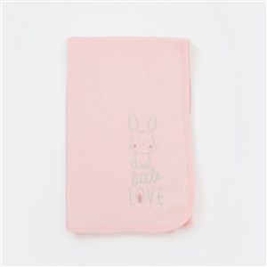 Bibaby Little Rabbit Love Battaniye 85x90 Cm 64653 Pembe