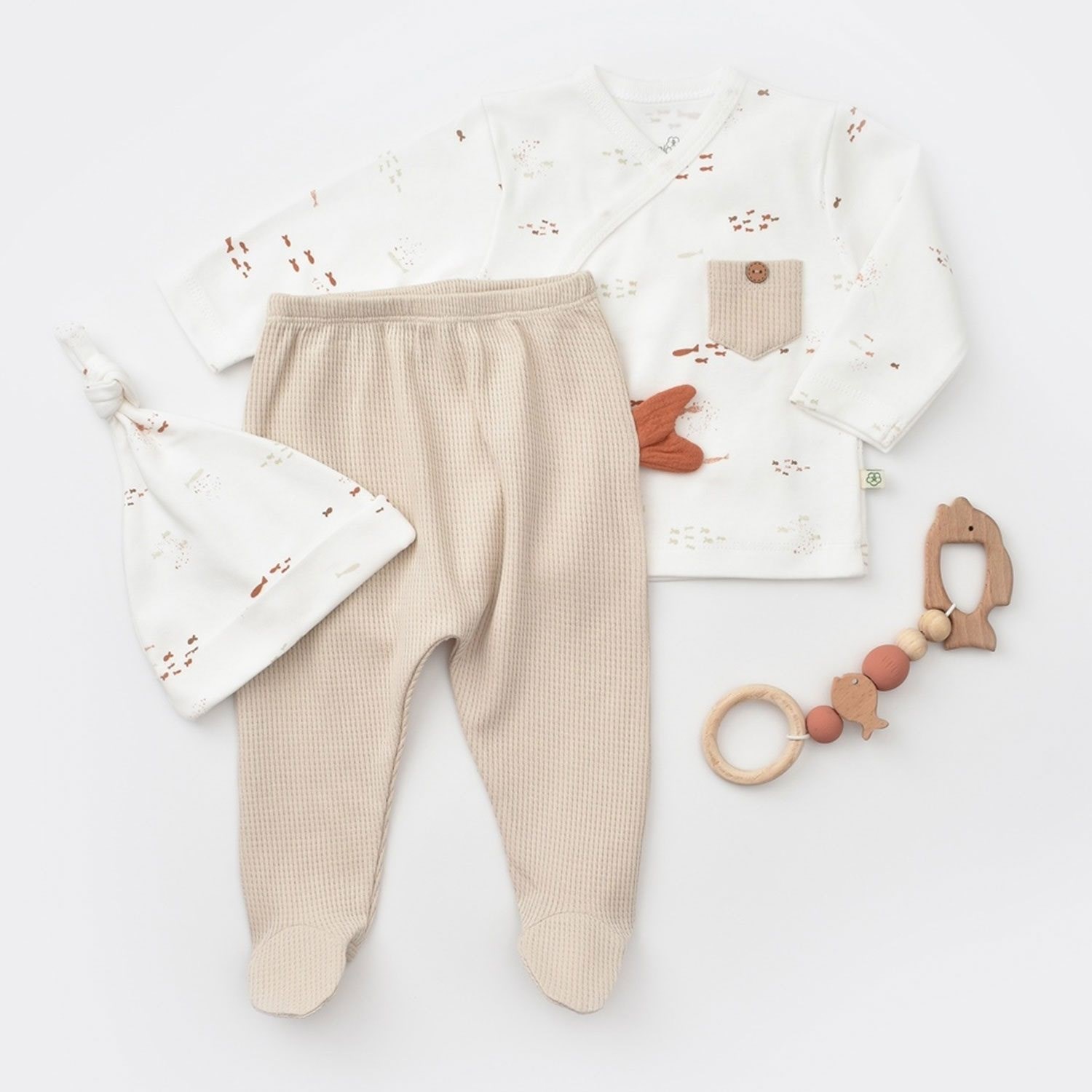 Biorganic Magic Starfish 3'lü Bebek Takımı 73298 Latte