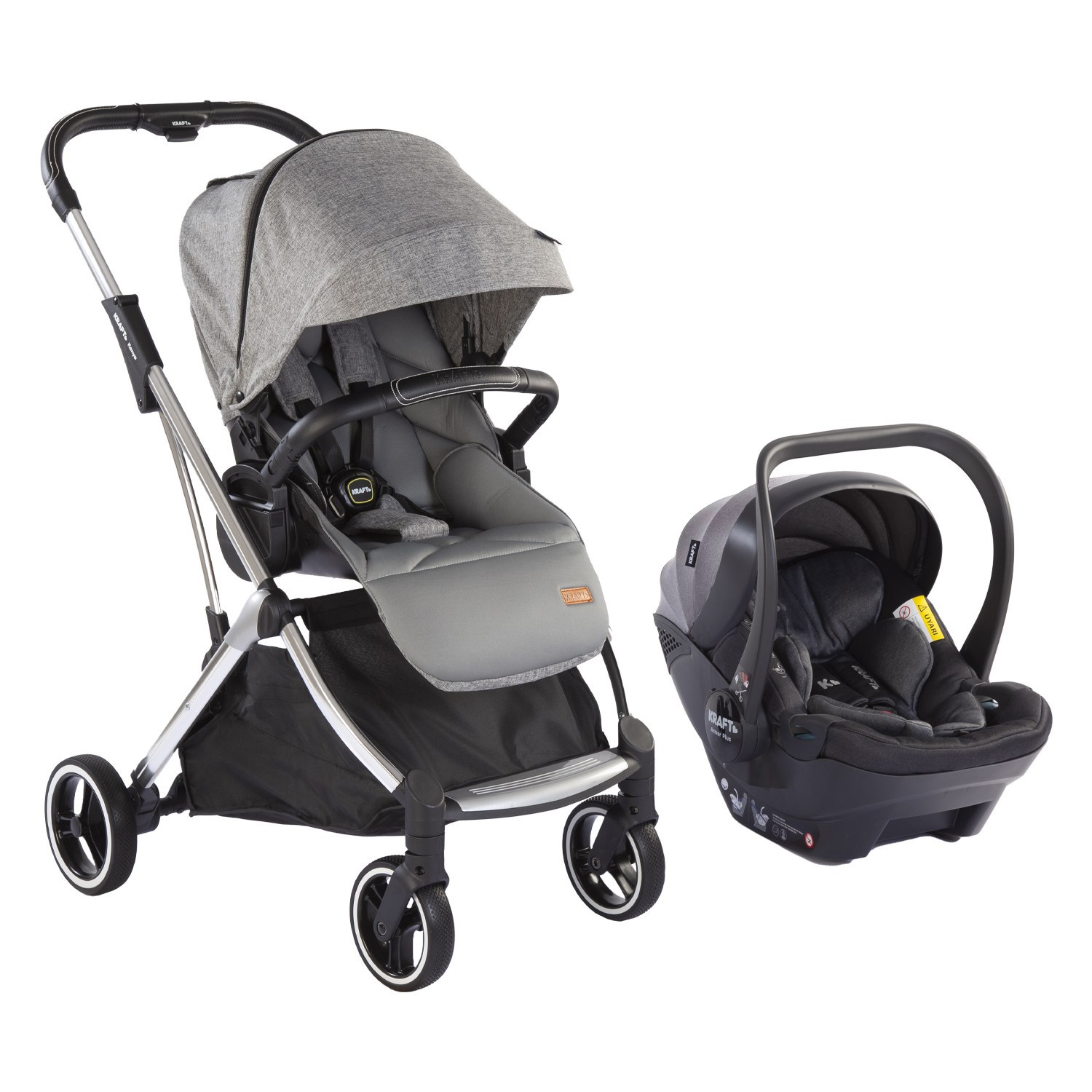 Kraft Kenya Travel Sistem Bebek Arabası Light Grey