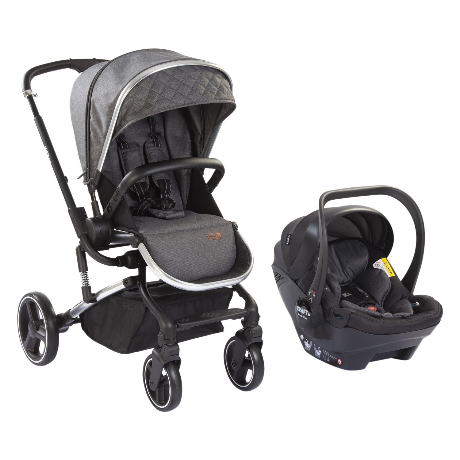 Kraft Peru Travel Sistem Bebek Arabası Grey