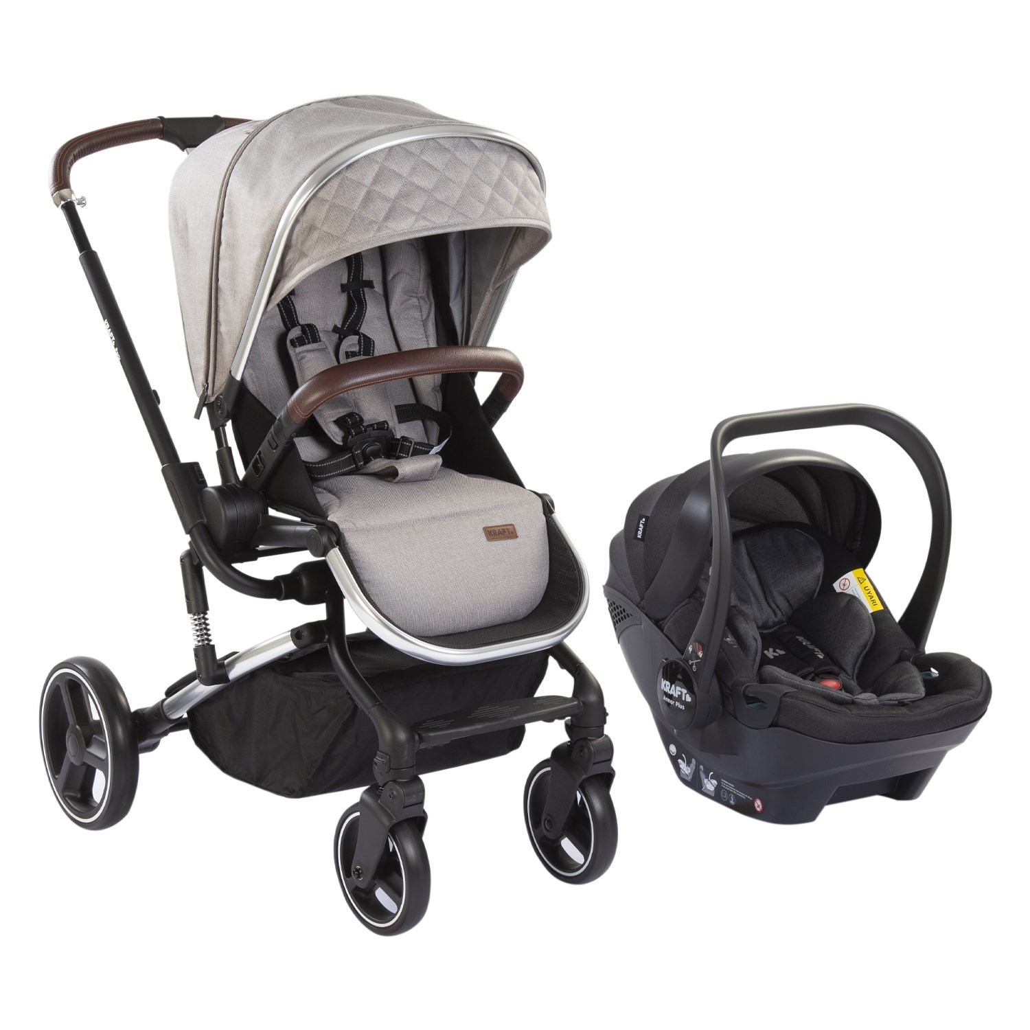 Kraft Peru Travel Sistem Bebek Arabası Light Grey