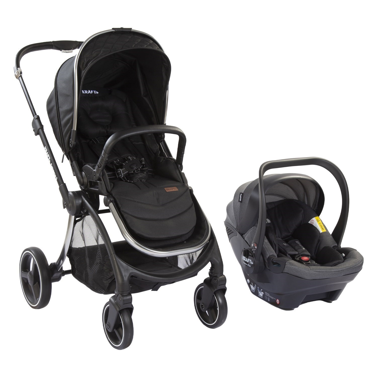 Kraft Extreme S Travel Sistem Bebek Arabası Black