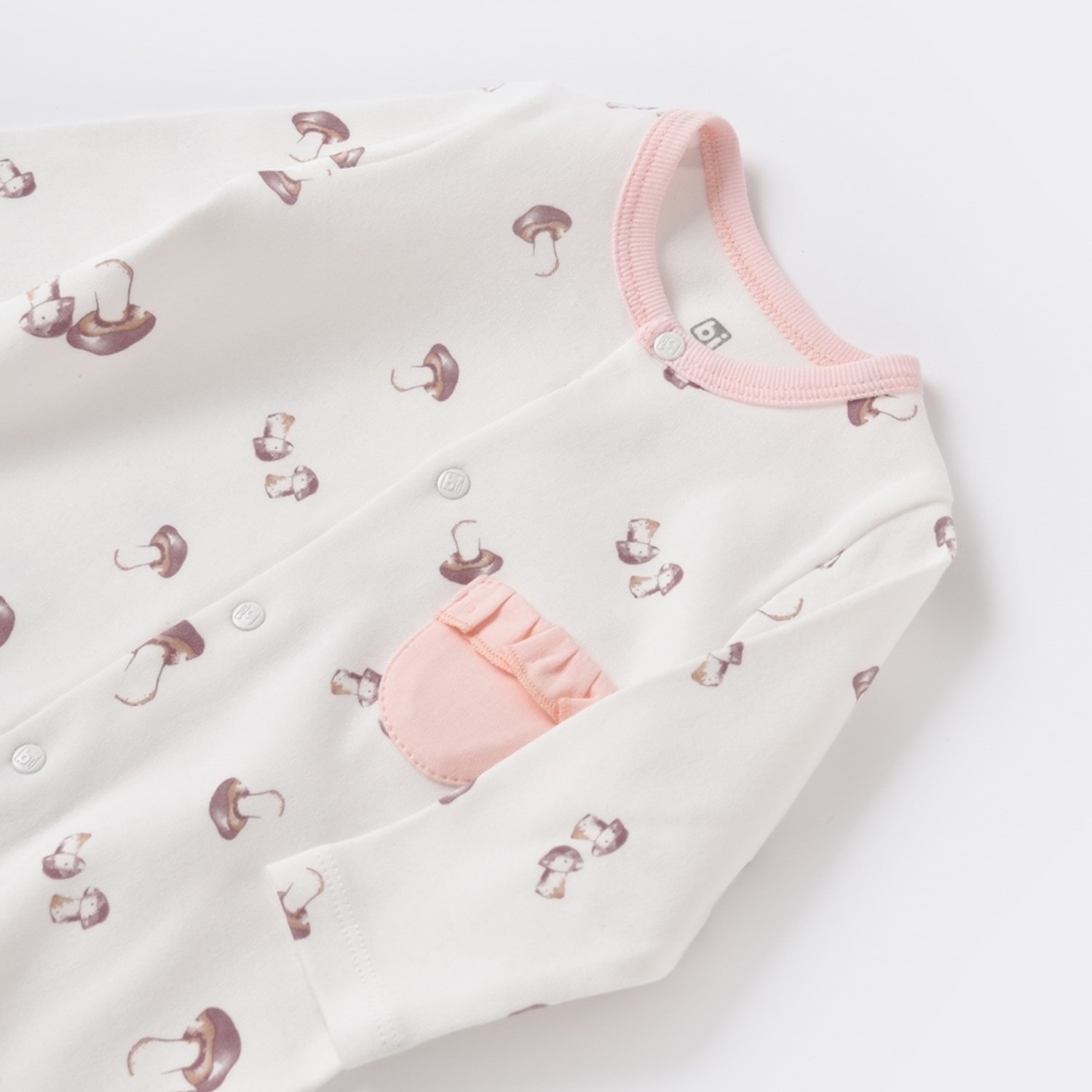 Bibaby Boony Mushroom Çoraptolon Bebek Tulumu 60698 Pembe