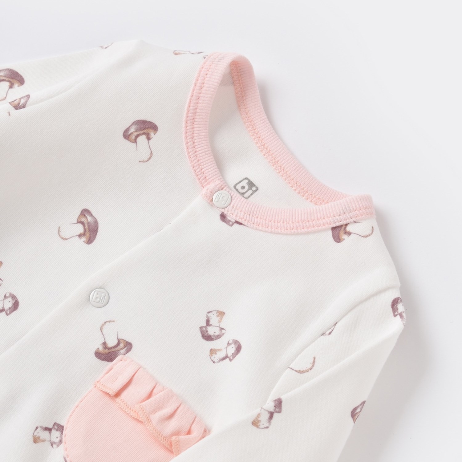 Bibaby Boony Mushroom Çoraptolon Bebek Tulumu 60698 Pembe